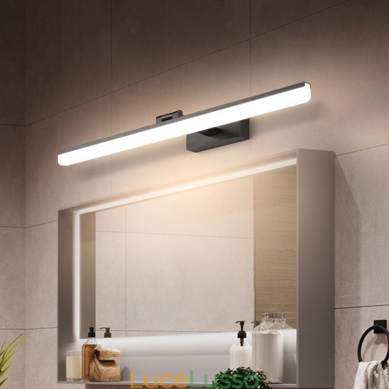 Lampada da parete moderna con specchio frontale, lampada da parete per bagno
