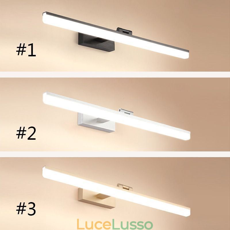 Lampada da parete moderna con specchio frontale, lampada da parete per bagno