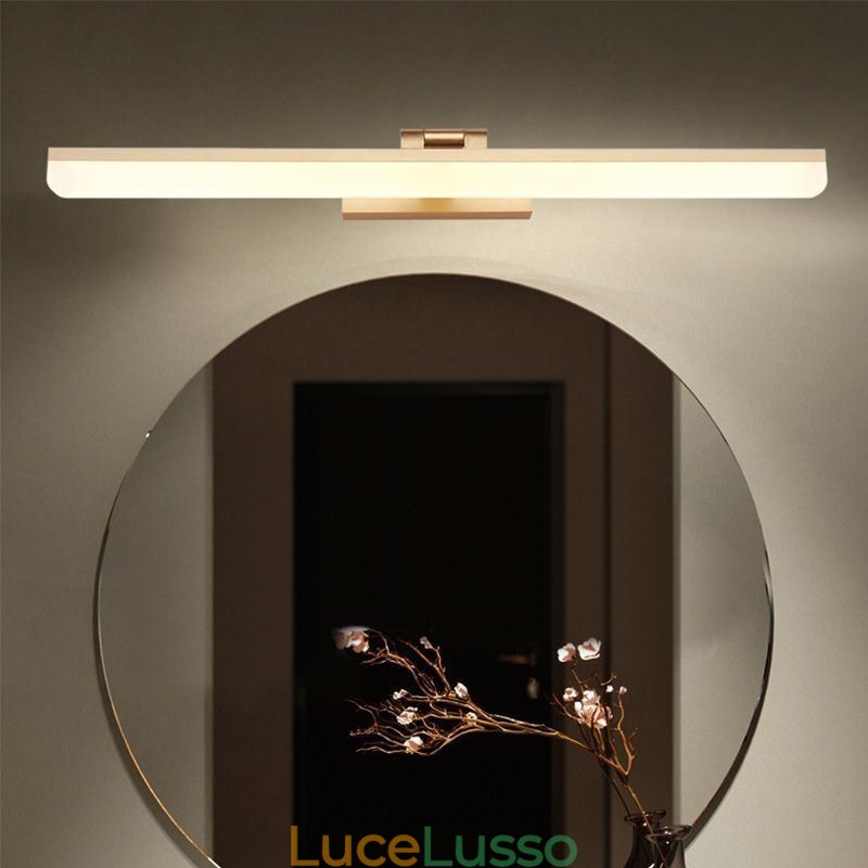 Lampada da parete moderna con specchio frontale, lampada da parete per bagno