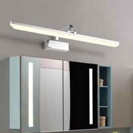 Moderna lampada da parete con specchio frontale, luce regolabile, luce per il trucco del bagno
