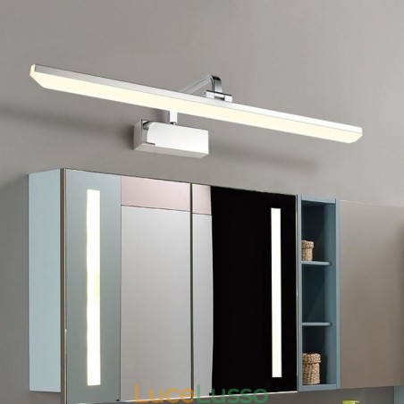 Moderna lampada da parete con specchio frontale, luce regolabile, luce per il trucco del bagno Moderna lampada da parete con specchio frontale, luce regolabile, luce per il trucco del bagno