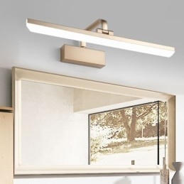 Moderna lampada da parete con specchio frontale, luce regolabile, luce per il trucco del bagno