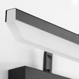 Moderna lampada da parete con specchio frontale, luce regolabile, luce per il trucco del bagno