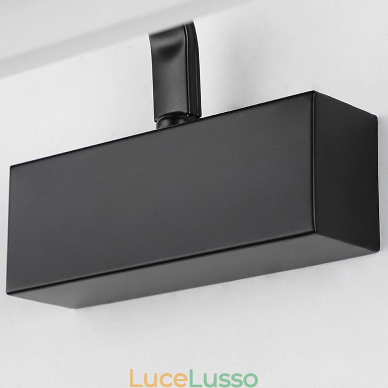 Moderna lampada da parete con specchio frontale, luce regolabile, luce per il trucco del bagno