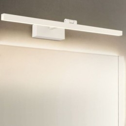 Applique da parete con luce frontale a specchio in stile nordico, angolo regolabile, per bagno