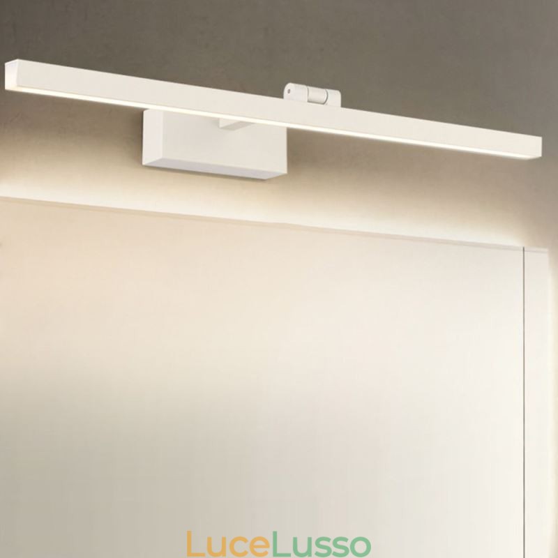 Applique da parete con luce frontale a specchio in stile nordico, angolo regolabile, per bagno