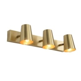 Lampada da parete con faretto frontale a specchio in ottone nordico