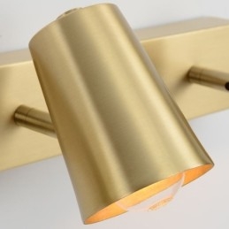 Lampada da parete con faretto frontale a specchio in ottone nordico
