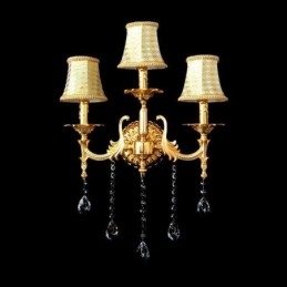 Lampada da parete europea Lussuosa applique da parete Lampada decorativa a goccia di cristallo Illuminazione da comodino
