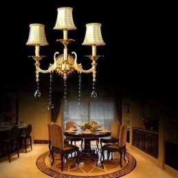 Lampada da parete europea Lussuosa applique da parete Lampada decorativa a goccia di cristallo Illuminazione da comodino