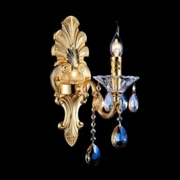 Lampada da parete europea Lussuosa applique da parete Lampada decorativa a goccia di cristallo Illuminazione da comodino