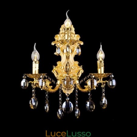 Lampada da parete di moda europea Lussuosa lampada da parete a goccia di cristallo Lampada da parete di moda europea Lussuosa lampada da parete a goccia di cristallo