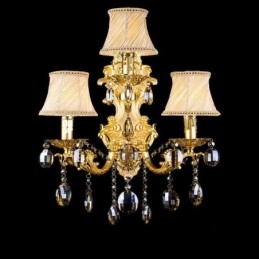 Lampada da parete di moda europea Lussuosa lampada da parete a goccia di cristallo