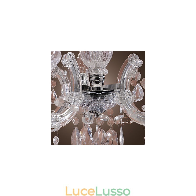 Lampada da soffitto cromata Upligh Candela Lampadario in acrilico Lampadario pendente