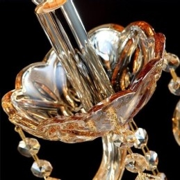 Lampada da parete europea Ambra Cognac Cristallo Applique da parete Lampada semplice Illuminazione
