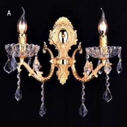 Lampada da parete europea Applique da parete in cristallo Decorazione Luce Applique Illuminazione