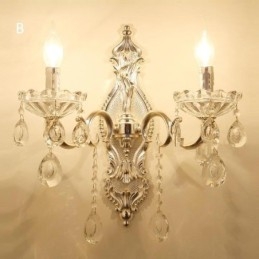 Lampada da parete europea Applique da parete in cristallo Decorazione Luce Applique Illuminazione