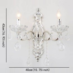 Lampada da parete europea Applique da parete in cristallo Decorazione Luce Applique Illuminazione