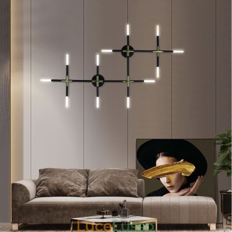 Applique da parete con giunzione bianco caldo, applique da parete creativa, lampada combinata fai da te Applique da parete con giunzione bianco caldo, applique da parete creativa, lampada combinata fai da te