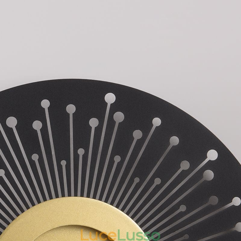 Applique da parete nordica in rame pieno, rotonda, cava