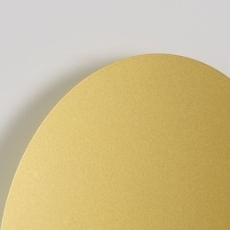 Applique da parete nordica nera oro rotonda in rame pieno
