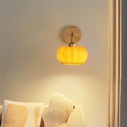 Applique da parete in zucca Lampada da parete retrò giapponese