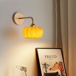 Applique da parete in zucca Lampada da parete retrò giapponese