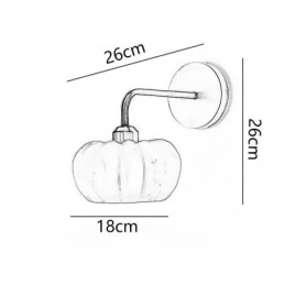 Applique da parete in zucca Lampada da parete retrò giapponese