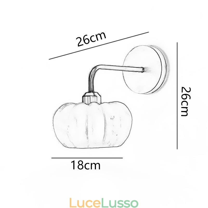 Applique da parete in zucca Lampada da parete retrò giapponese