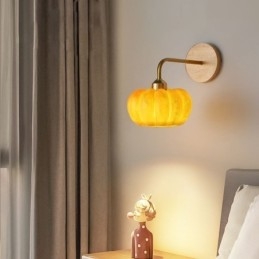 Applique da parete in zucca Lampada da parete retrò giapponese