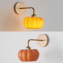 Applique da parete in zucca Lampada da parete retrò giapponese