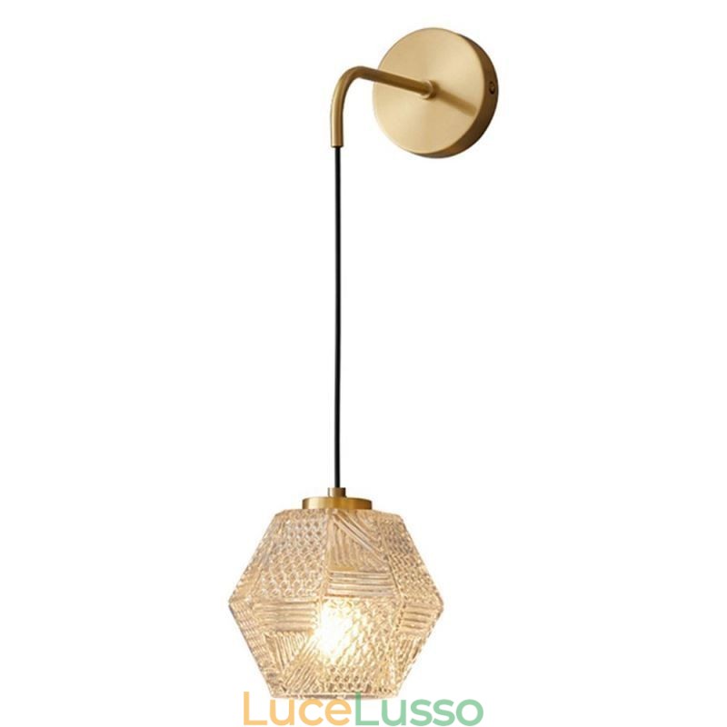 Applique moderna Lampada da parete creativa in vetro