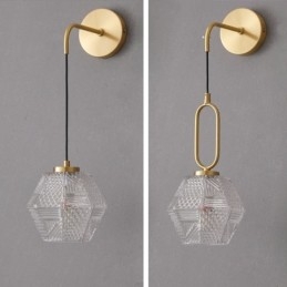 Applique moderna Lampada da parete creativa in vetro