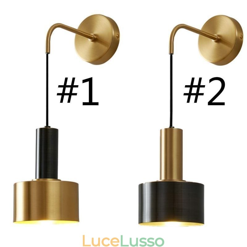 Applique moderna con contrasto di colore nero e oro