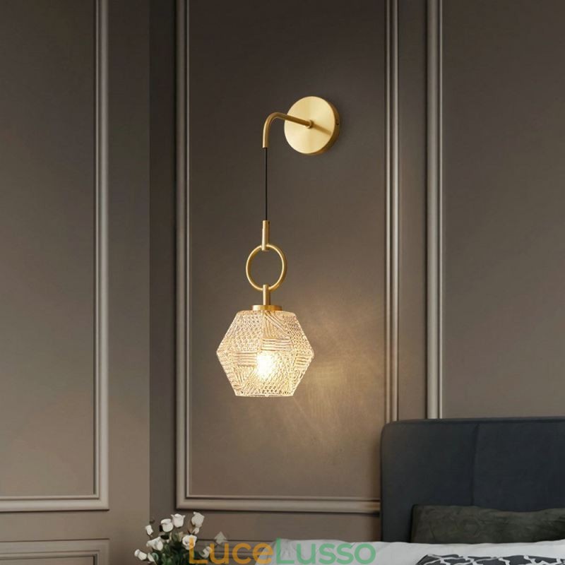 Applique moderna Lampada da parete creativa in vetro