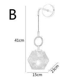 Applique moderna Lampada da parete creativa in vetro