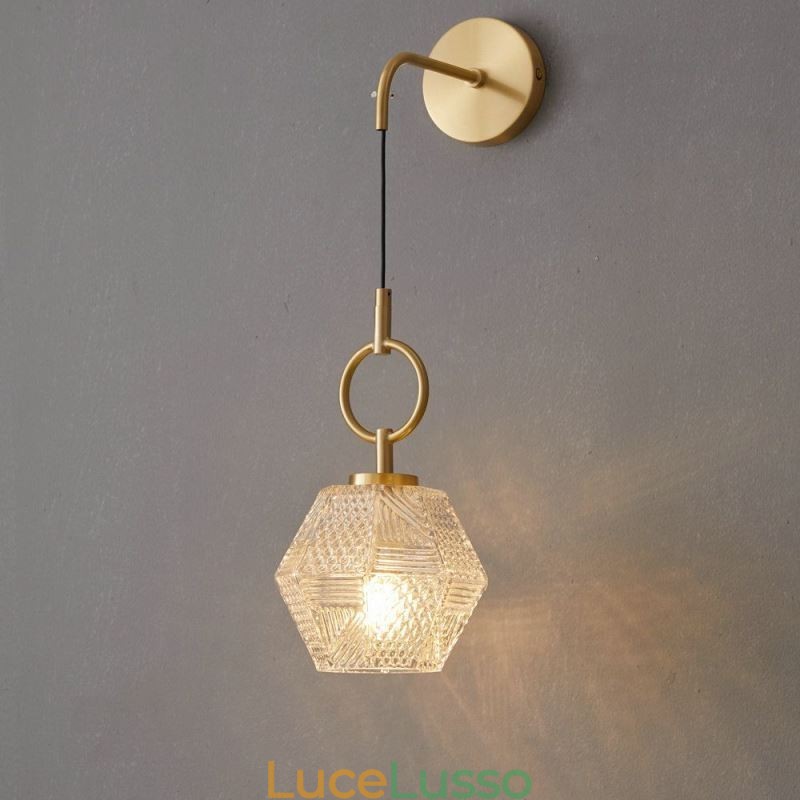 Applique moderna Lampada da parete creativa in vetro