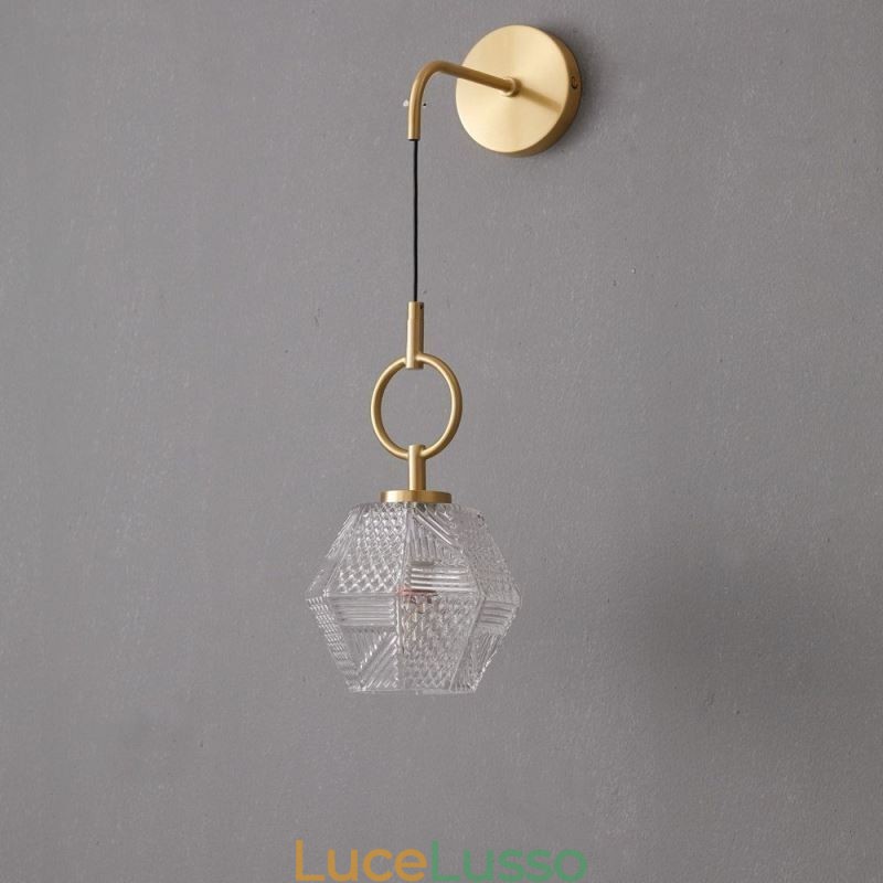 Applique moderna Lampada da parete creativa in vetro