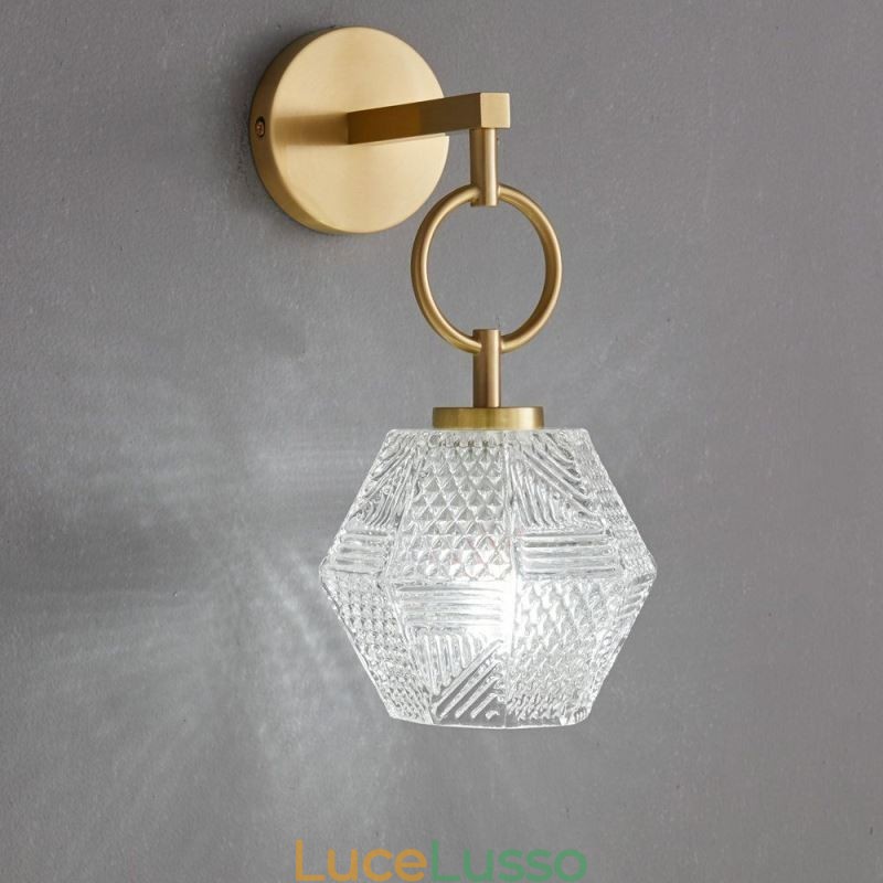 Applique moderna Lampada da parete creativa in vetro