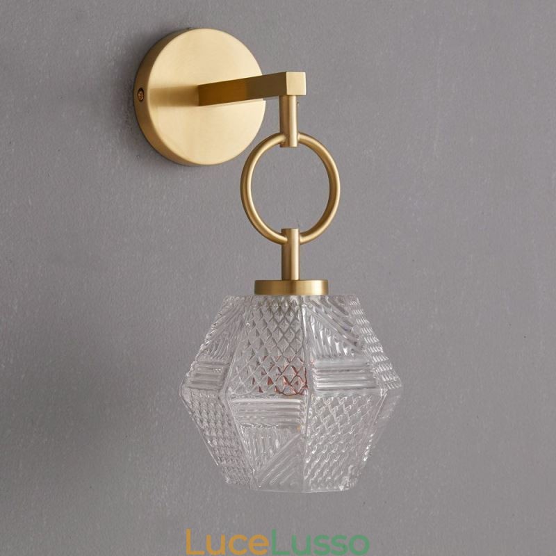 Applique moderna Lampada da parete creativa in vetro