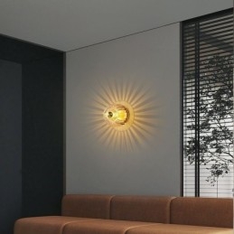 Moderna illuminazione da parete con paralume in vetro trasparente Applique da parete spazzolata