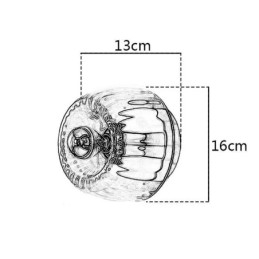 Moderna illuminazione da parete con paralume in vetro trasparente Applique da parete spazzolata