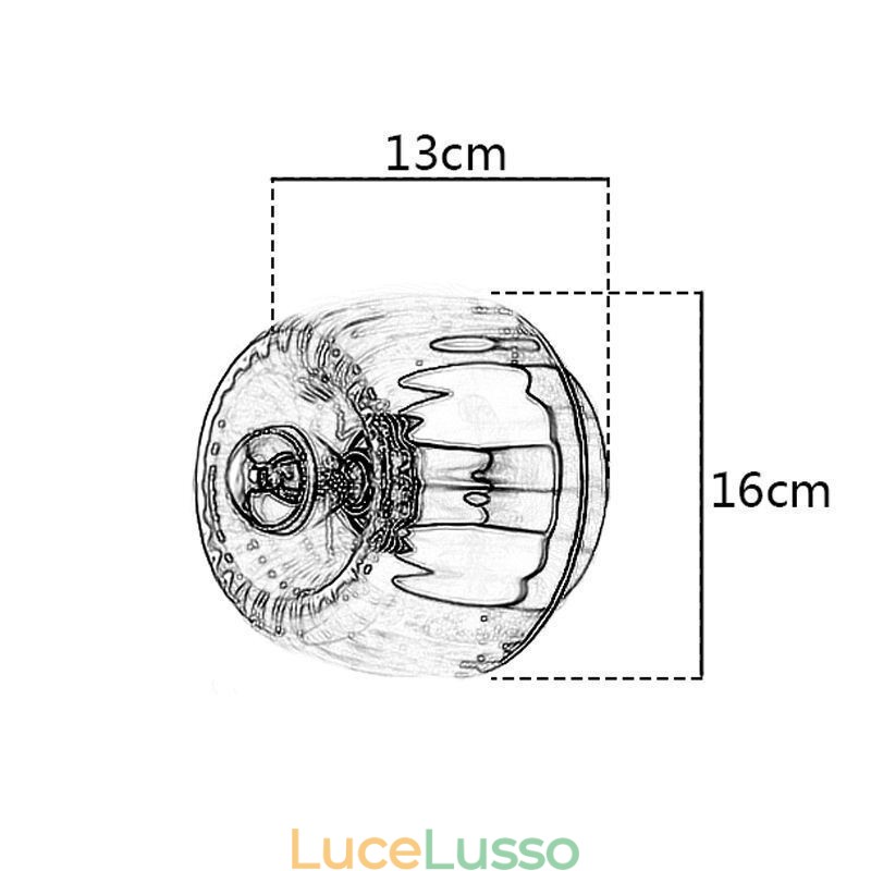 Moderna illuminazione da parete con paralume in vetro trasparente Applique da parete spazzolata