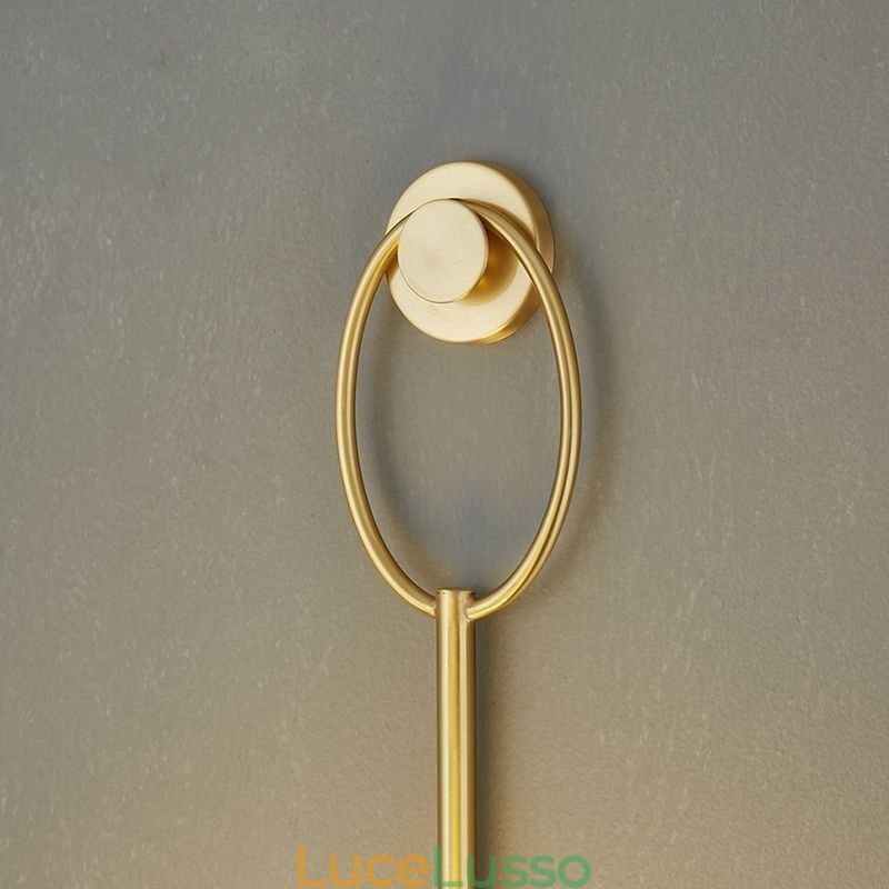 Applique da parete moderna a forma di globo in vetro oro spazzolato
