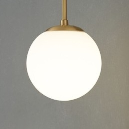 Applique da parete moderna a forma di globo in vetro oro spazzolato