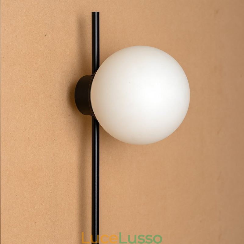 Applique da parete a globo, illuminazione Mid Century Magic Bean, lampada da parete con spina