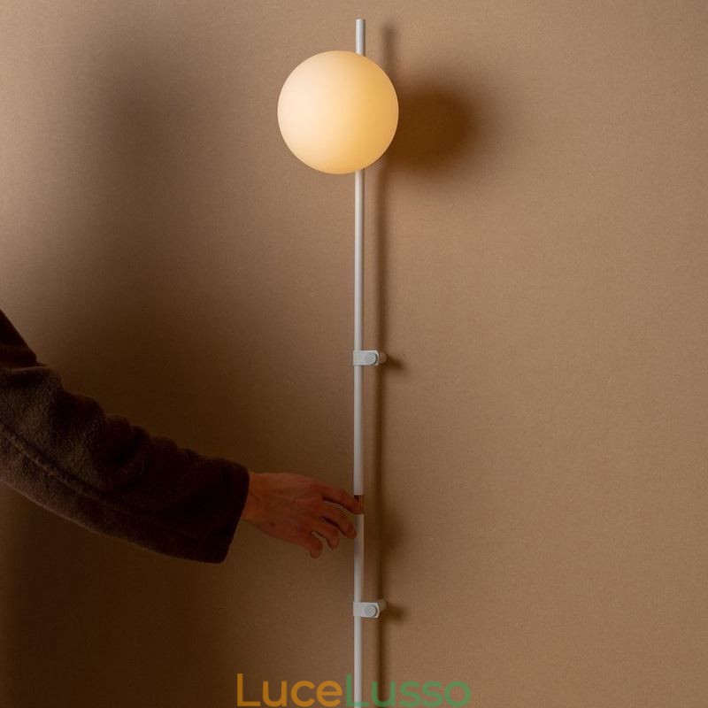 Applique da parete a globo, illuminazione Mid Century Magic Bean, lampada da parete con spina