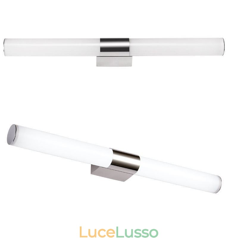 Lampada da parete moderna in acciaio inox con specchio, luci da bagno, applique da parete