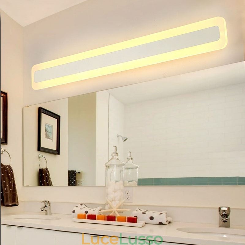 Nuovo specchio da parete moderno in acrilico cosmetico per il bagno