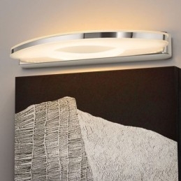 Moderna illuminazione a specchio Applique da parete Illuminazione per bagno Acciaio inossidabile